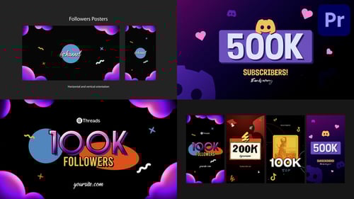 Followers Posters for Premiere Pro