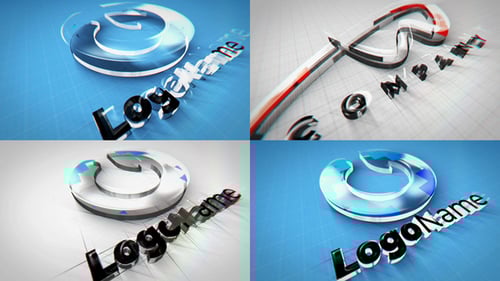 Dynamic 3D Logo Reveal with Particle Unfold Animation