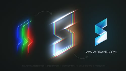 Dynamic Glitch Light Logo Reveal