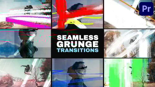 Grunge Glitch Transition Pack for Dynamic Video Edits