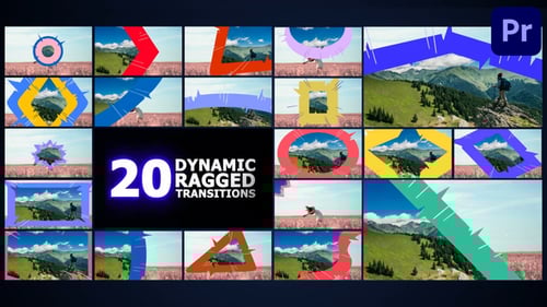 Dynamic Ragged Transitions for Premiere Pro MOGRT