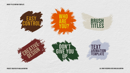 Dynamic Brush Stroke Text Reveal Titles