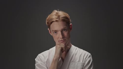 Young Adult Doctor Thinking