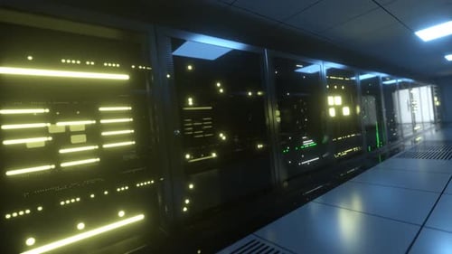 Riesige Blöcke von Serverdaten im Raum