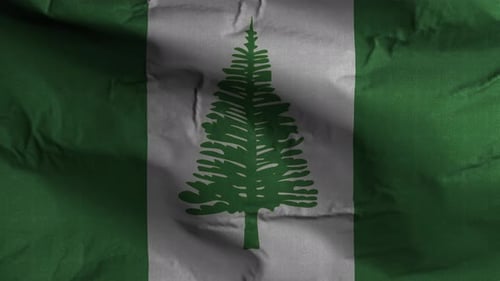 Norfolk Island Flag Waving Seamless Loop