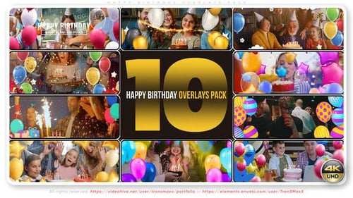 Happy Birthday Overlays Pack