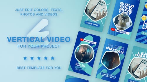 Modern Vertical Video Stories Template for Social Media