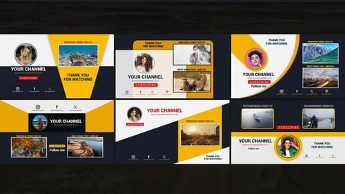 Youtube End Screen Notification Pack
