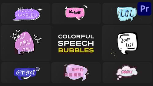 Colorful Speech Bubbles for Premiere Pro