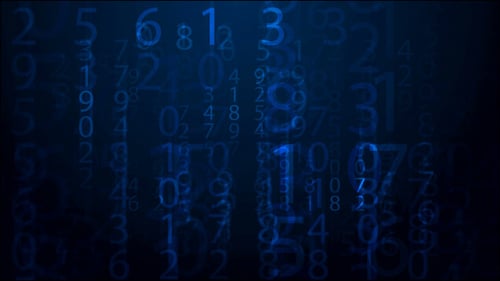 Numbers Scrolling Across The Screen