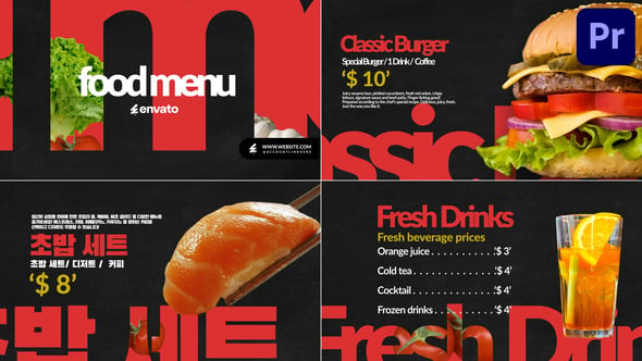 Animated Food Menu Presentation for Restaurants and Cafes, Openers ft ...