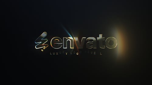 Elegant Glossy Logo with Light Flare Reveal
