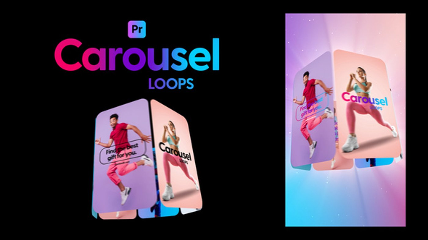 Carousel Loops Vertical for Premiere Pro, Video Displays ft. broadcast ...