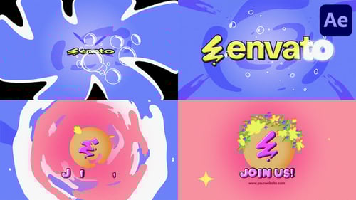 Animated Floral Logo Reveal with Fun Text Animations