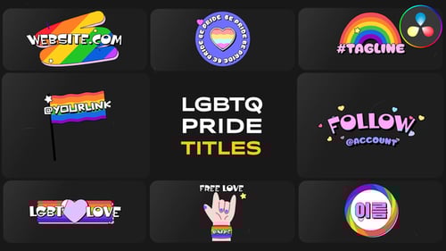 Animated LGBTQ+ Pride Titles and Social Media Graphics