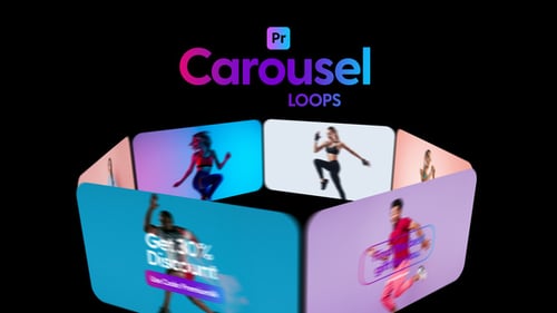 Carousel Loops Horizontal for Premiere Pro