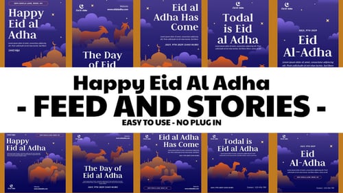 Eid Al-Adha Islamic Celebration Social Media Templates