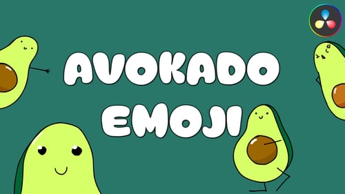 Avokado Emoji Stickers for DaVinci Resolve