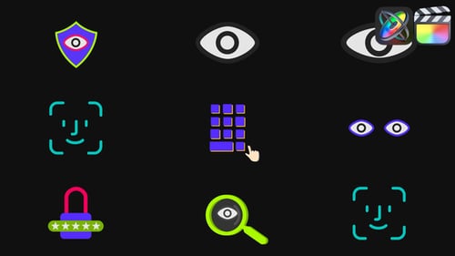 Cyber Security Icons for FCPX