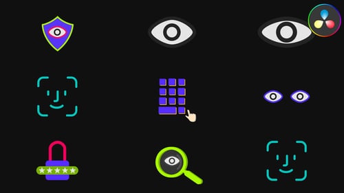 Cyber Security Icons for DaVinci Resolve