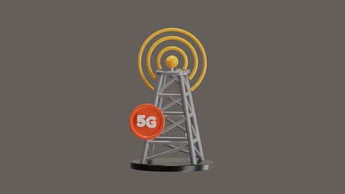 3D Animation of 5G Signal Strength Coverage