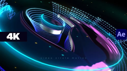 Futuristic Neon Glow Abstract Logo Reveal Intro