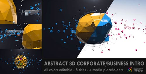 Abstract 3D Geometric Logo Reveal for Corporate Business Intros