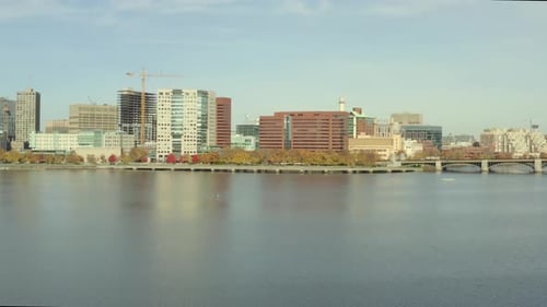 Riser over Charles River toward MIT and Longfellow Bridge