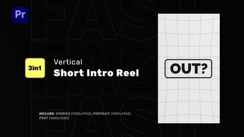 Vertical Short Intro Reel for Premiere Pro