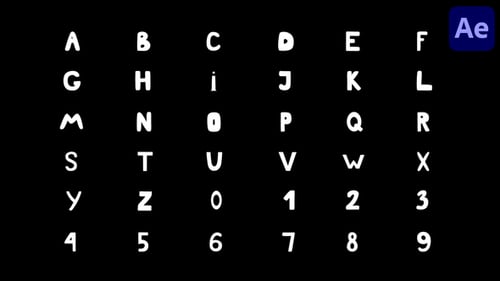 Liquid Organic Alphabet for After Effects