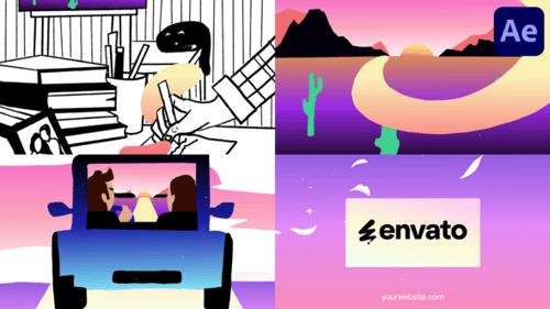 Road Travel Logo Opener | After Effects