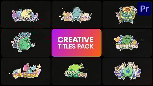 Títulos de Cartoon Frogs para Premiere Pro