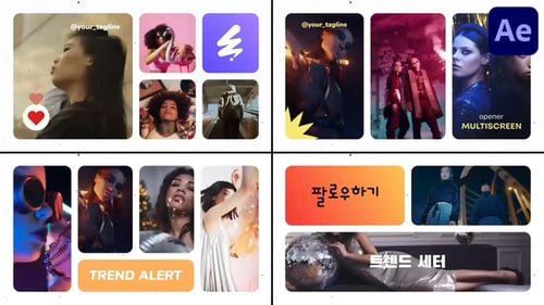 Multiscreen Typography Slides for After Effects