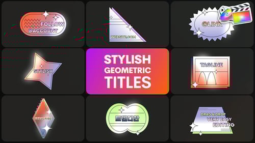 Dynamic Geometric Title Animations with Modern Shapes