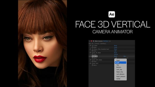 Face 3D Vertical Camera Animator