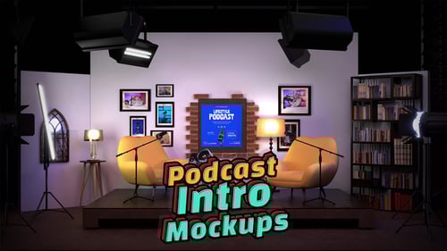 Podcast Intro Mockups – Animated Opener for Reels & Shorts