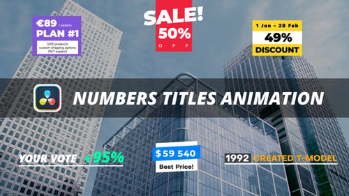 Numbers Titles Animation | DaVinci Resolve