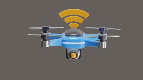 3D Animation of Drones use Networking