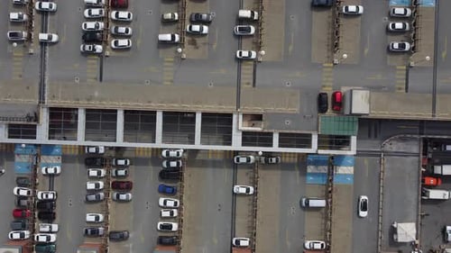 Aerial Drone Vehicles in Parking Area