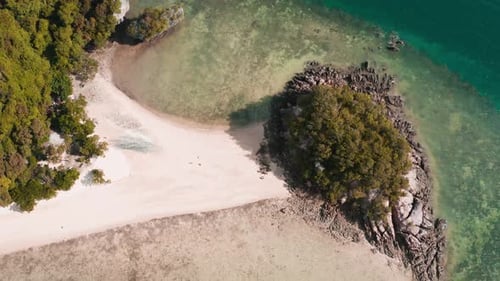 Aerial Footage of Koh Phak Bia, Island in the Andaman Sea Between Phuket and Krabi Thailand