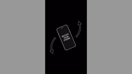 Gire el letrero de su teléfono a la posición horizontal a la izquierda.