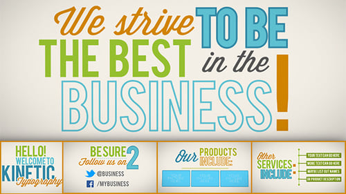 Dynamic Kinetic Typography Presentation for Modern Business Introduction