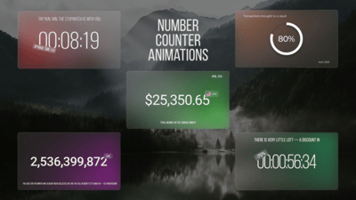Number Counter Animations, Infographics ft. big numbers & amount - Envato