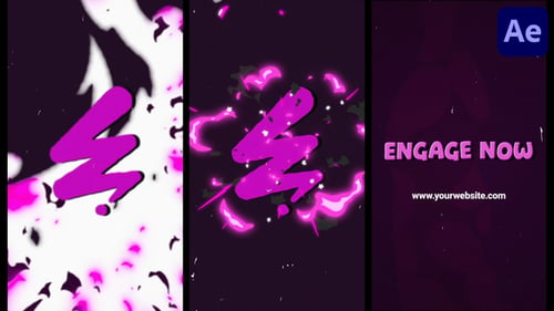 Colorful Explosion Vertical Logo | After Effects