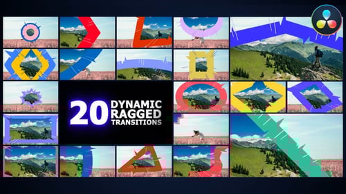 Dynamic Ragged Transitions for DaVinci Resolve