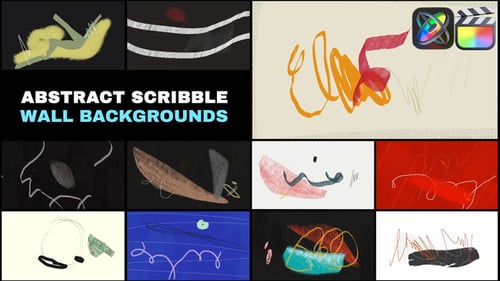 Abstract Scribble Wall Backgrounds | FCPX