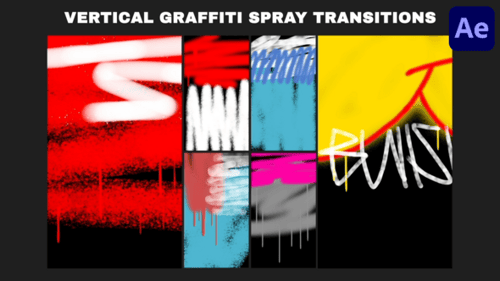 Urban Graffiti Spray Paint Animation Design Elements