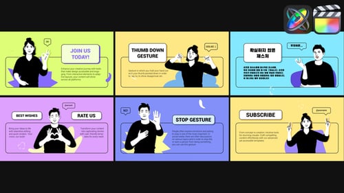 Character Gestures Slides for FCPX
