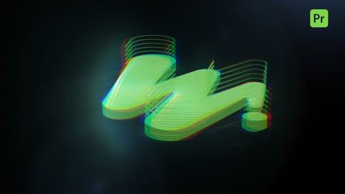 Dynamic Glitch Line 3D Logo Reveal