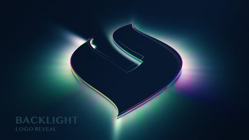 Abstract Glitch Logo Reveal with Light Trails